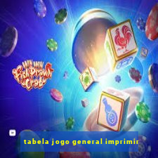 tabela jogo general imprimir